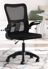 כיסא מחשב יוקרתי דגם WINSTON עם ידיות מתכווננות וגב רשת נושם בצבע שחור מתצוגה ועודפים - argoflex